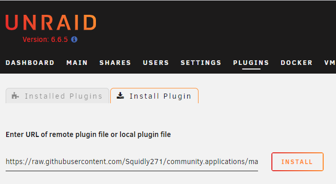how to install unraid plugins